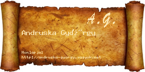 Andruska György névjegykártya