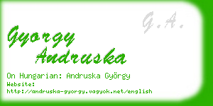 gyorgy andruska business card